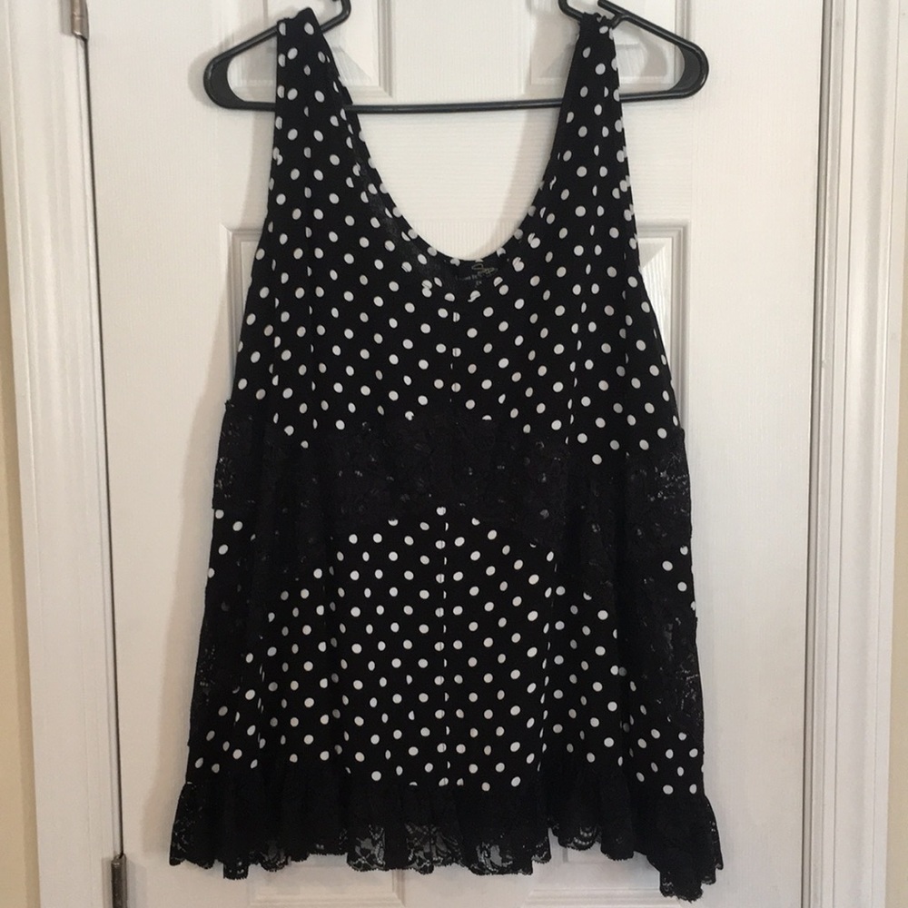 Suzanne Betro Lace Inset Tank